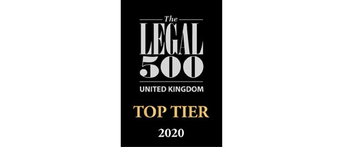 The Legal 500 UK 2020 - Top tier